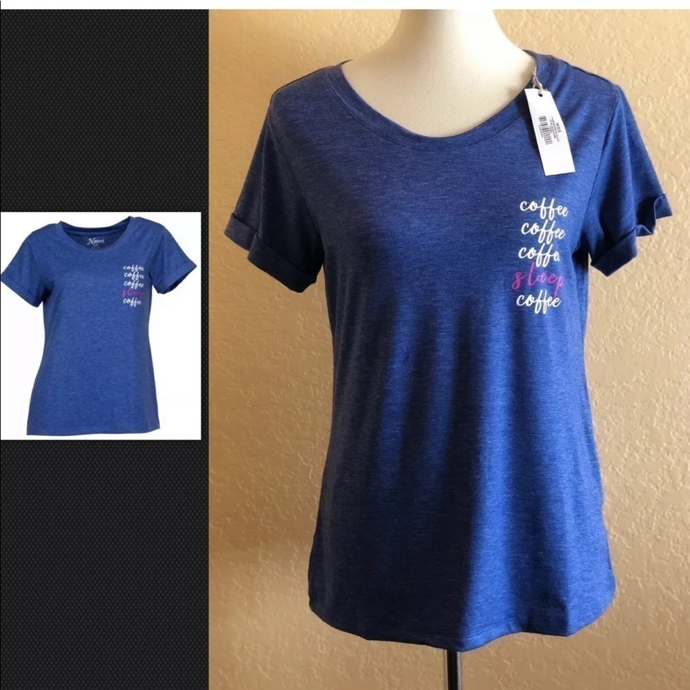 Natural Reflections Mazarene Blue Coffee Sleep Top - Picture 2 of 8